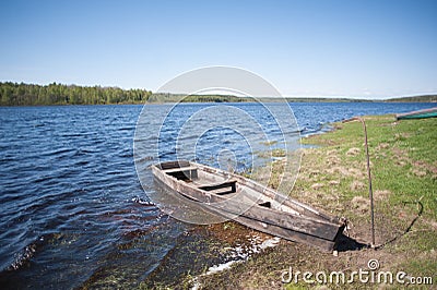 Boat on the Lake Stock Photo