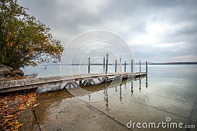 Boat Launch Elk Lake Stock Photo