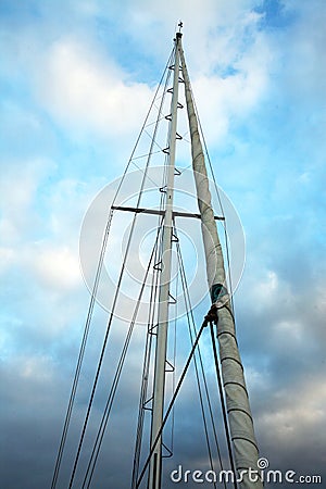 Boat masts Stock Photo