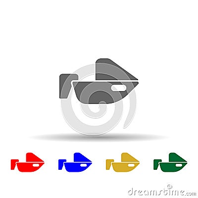 Boat, motor, speed multi color style icon. Simple glyph, flat vector of transport icons for ui and ux, website or mobile Stock Photo
