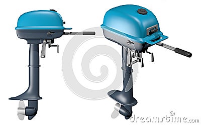 Boat motor Stock Photo