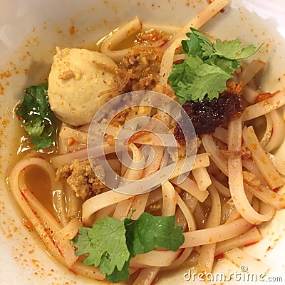 Boat Noodle Stock Photo