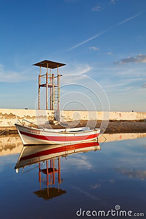 Boat in Palio Faliro in Athens. Editorial Stock Photo