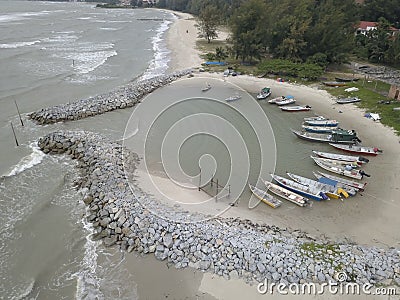 Boat parking area for local fisherman Stock Photo