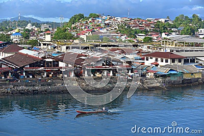 City view of manado, North Sulawesi Editorial Stock Photo