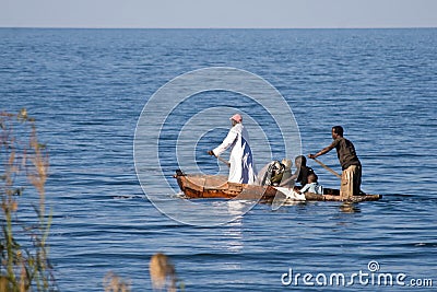 Boat with people Editorial Stock Photo