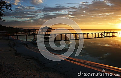 Boat pier Stock Photo