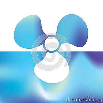 Boat propeller - maritime symbols Vector Illustration