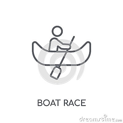 Boat race linear icon. Modern outline Boat race logo concept on Vector Illustration