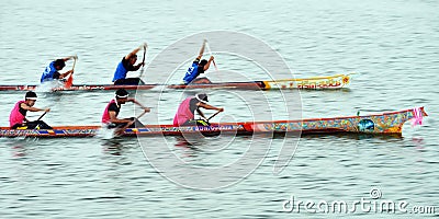Boat Racing at Narathiwat, Thailand Editorial Stock Photo