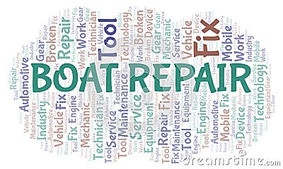 Boat Repair word cloud Stock Photo