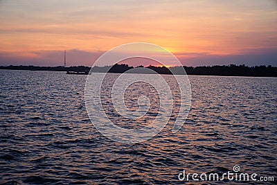 Boat on the rive Stock Photo