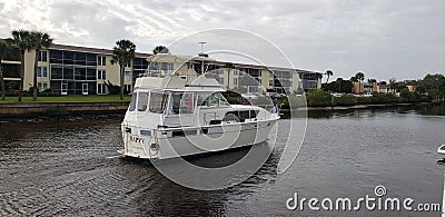 Boat river chris craft Editorial Stock Photo