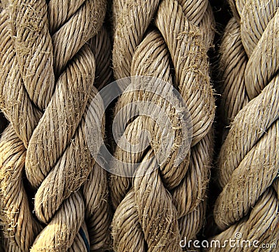 Boat rope closeup. Nautical background. Stock Photo