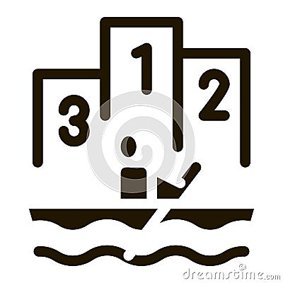 Boat Rowing Competition Canoeing Icon Vector Illustration Vector Illustration