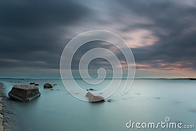 The boat sank Stock Photo