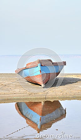 Boat on the shore Stock Photo