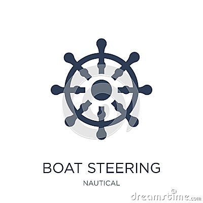 Boat Steering Wheel icon. Trendy flat vector Boat Steering Wheel Vector Illustration