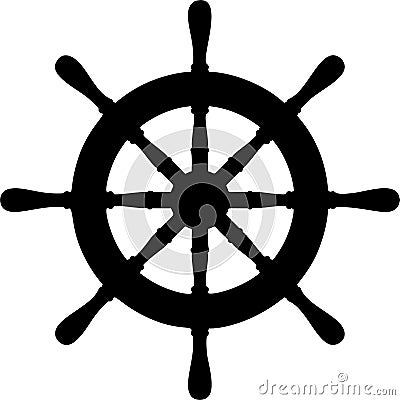 Boat steering wheel vector illustration Vector Illustration