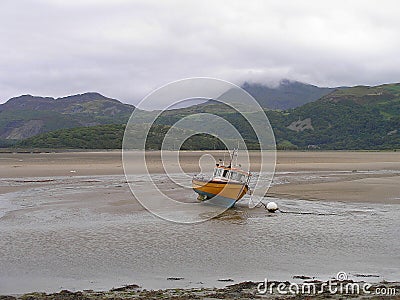 Boat Stranded Stock Photo