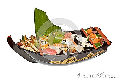 Boat Sushi Stock Photo