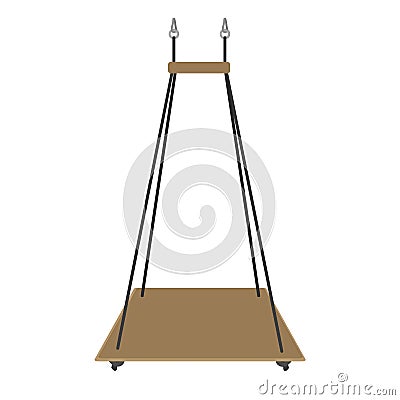 Boat swing for sensory integration, the important instrument for vestibular system improving. Vector illustration Vector Illustration