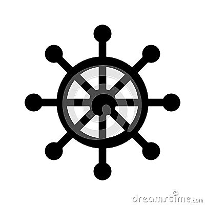 Boat timon isolated icon Vector Illustration