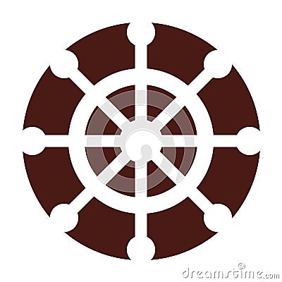 Boat timon isolated icon Vector Illustration