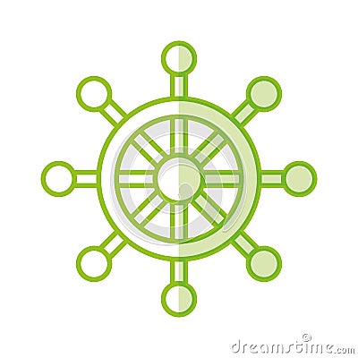 Boat timon isolated icon Vector Illustration