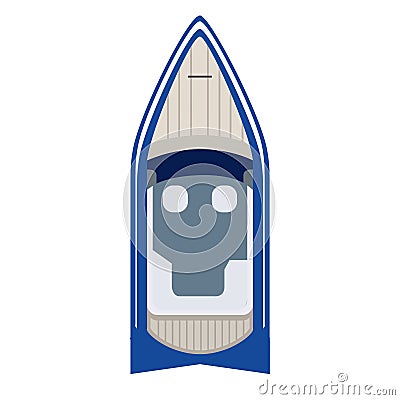 Boat top view Vector Illustration