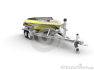 Boat and trailer Stock Photo