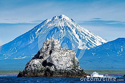 Karyakskiy volcano Stock Photo