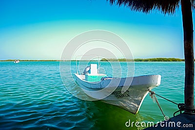 A boat under the palapa Editorial Stock Photo