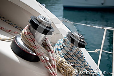 Boat winch Stock Photo