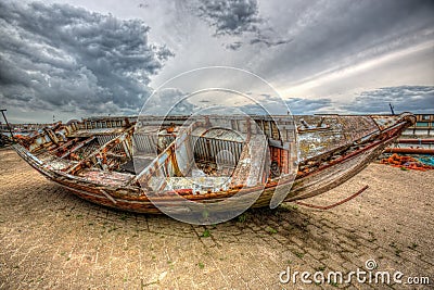 Boat wreck Stock Photo