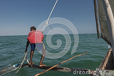 On the boat in Zanzibar Editorial Stock Photo