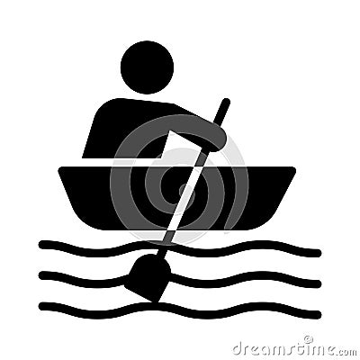 Boating glyph flat vector icon Vector Illustration