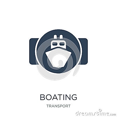 boating icon in trendy design style. boating icon isolated on white background. boating vector icon simple and modern flat symbol Vector Illustration