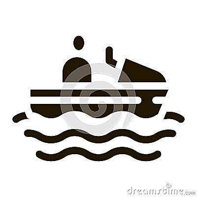 boating icon Vector Glyph Illustration Vector Illustration