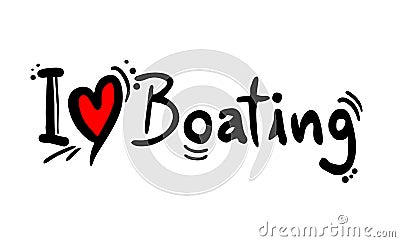 Boating love message Vector Illustration