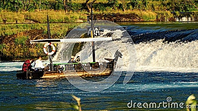 Boating on the Una river, Bosnia and Herzegovina Editorial Stock Photo