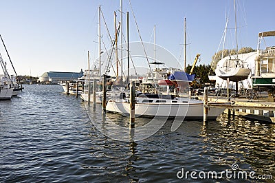 Boats in Chesapeake Bay Stock Photo