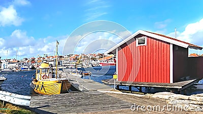 Boats in the harbor. Stock Photo