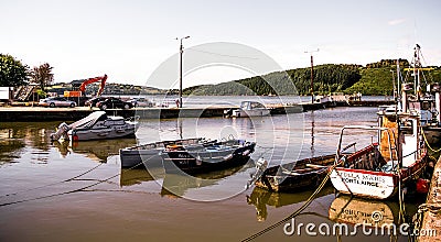 Boats in Harbour Editorial Stock Photo