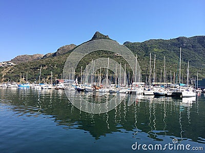 Boats at Houtbay Stock Photo