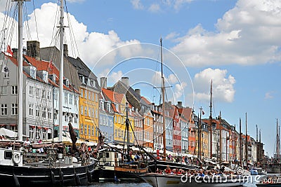 Boats in Kobenhavn, Copenhagen, Denmark Editorial Stock Photo