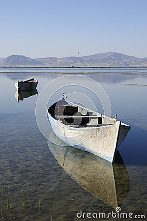 Boats on lake Stock Photo