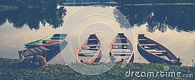 Boats in a lake Stock Photo