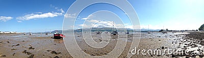 Boats at low tide Editorial Stock Photo