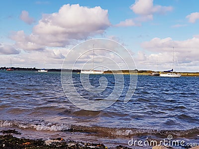 Boats in Malahide Harbor Editorial Stock Photo